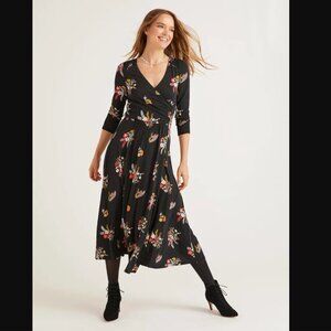 Boden Francesca Jersey Midi Wrap Dress